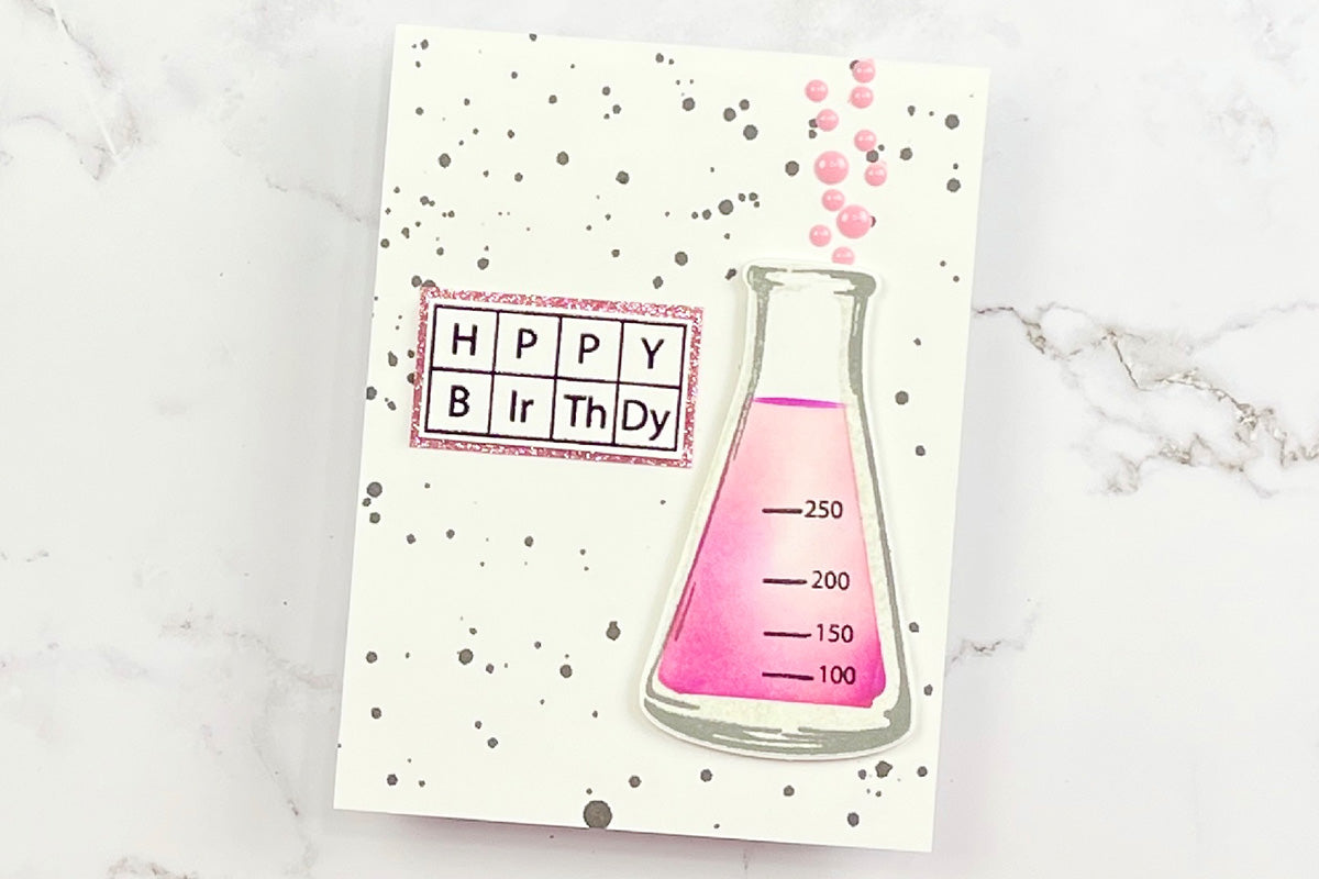 Chemistry-themed birthday card