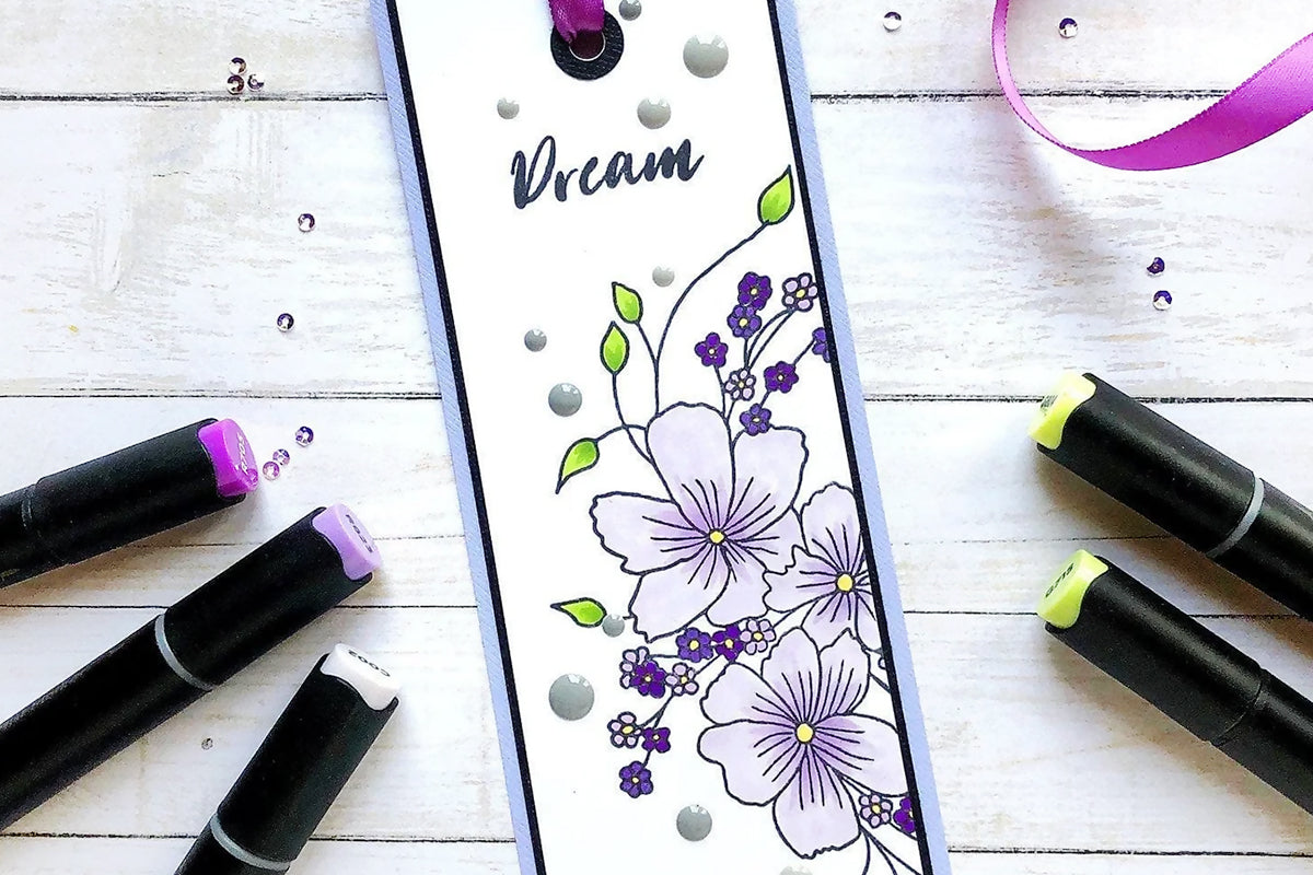 Make beautiful bookmarks for your alcohol marker projects! 