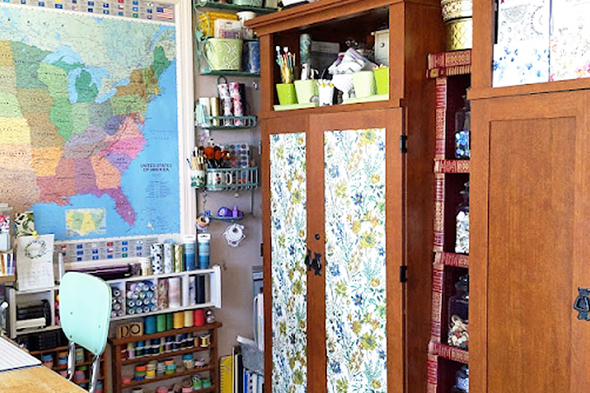 Altenew washi tapes are wide and long, allowing customers to cover and decorate an entire cabinet door