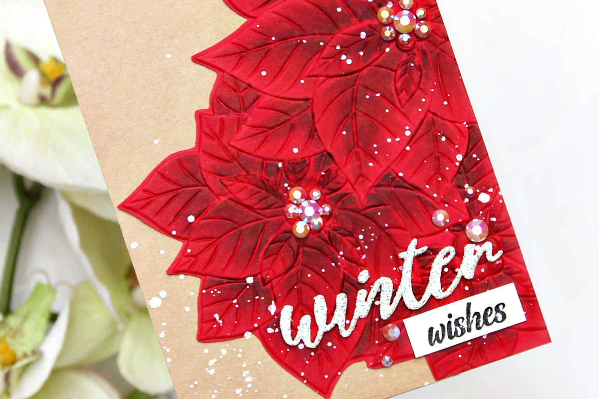 Color stunning poinsettias with different types of marker tips using this 3D embossing folder for crafting!