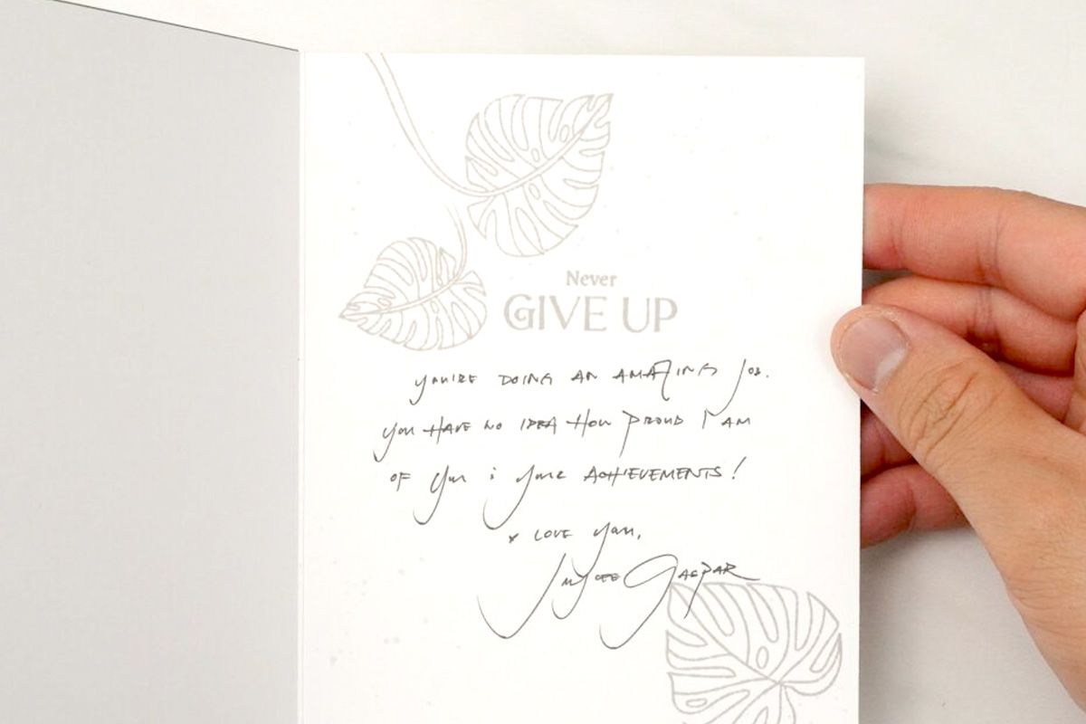 Design the inside of cards using this gorgeous monstera stamp set!