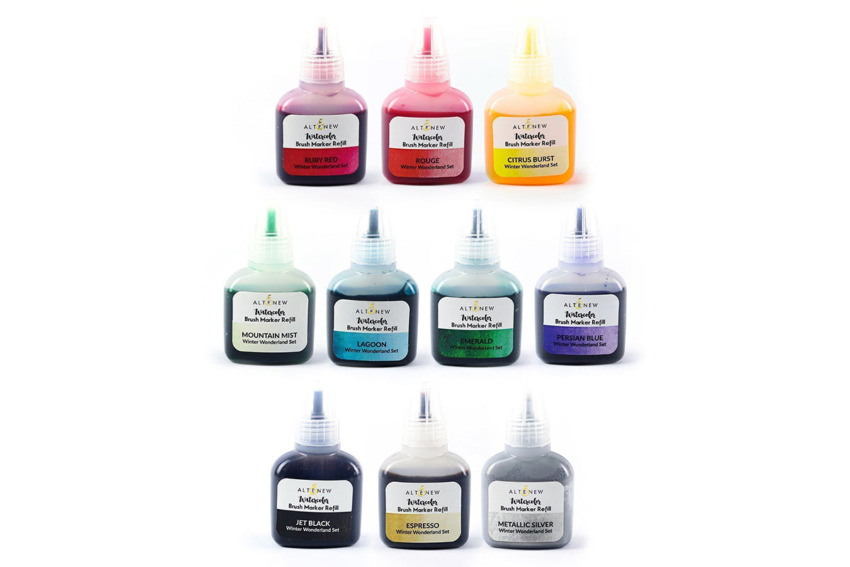Altenew Watercolor Brush Marker Refill Bottles, Liquid Watercolor Paints