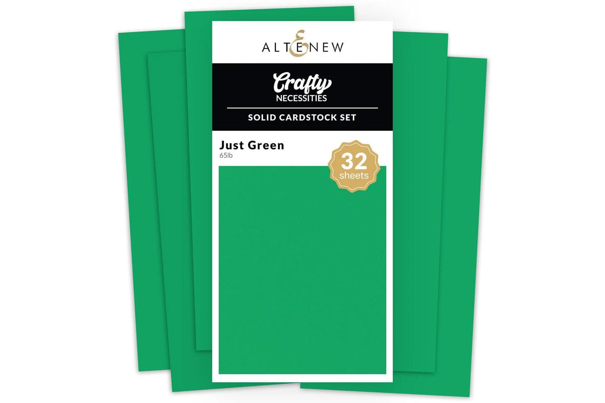 Crafty Necessities: Solid Cardstock Set - Just Green