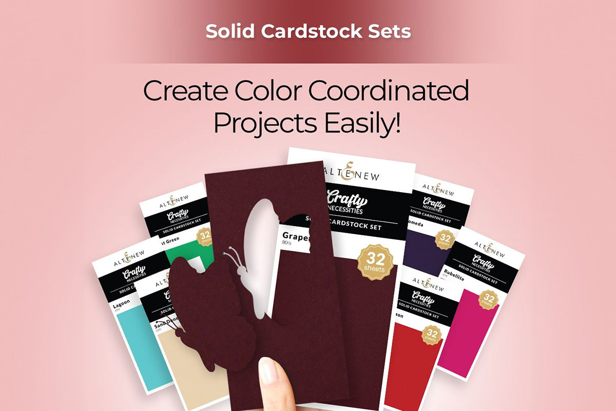 Create color-coordinated projects easily with Crafty Necessities: Solid Cardstock Set