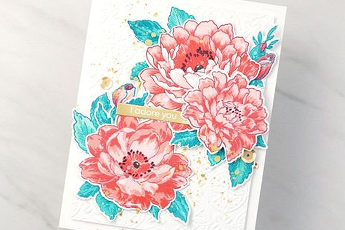 Handmade card featuring Altenew's bestselling Beautiful Day Stamp Set