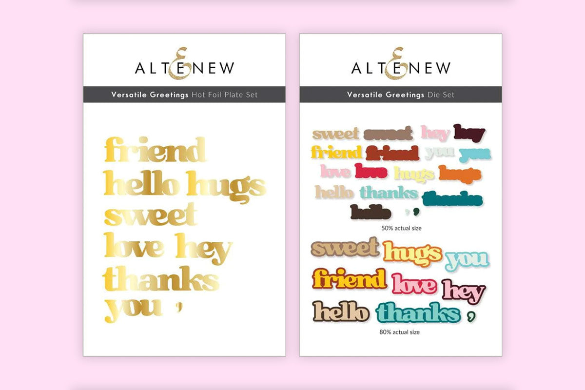 Altenew's  Versatile Greetings Die and Hot Foil Plate set