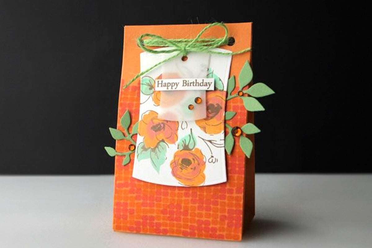 DIY birthday gift wrapping made with Altenew floral stamps and dies