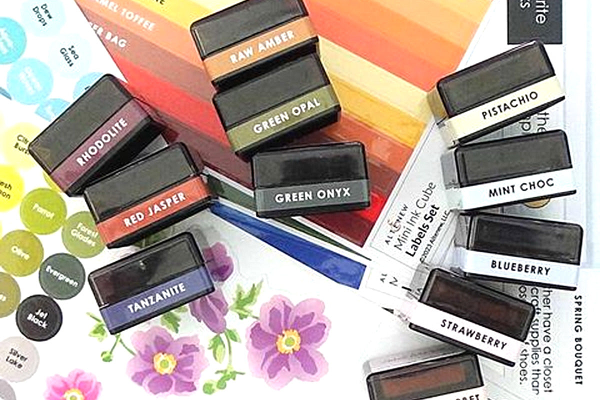 Altenew's mini cube dye inks come in color families and takes the guesswork out of stamping and color matching!