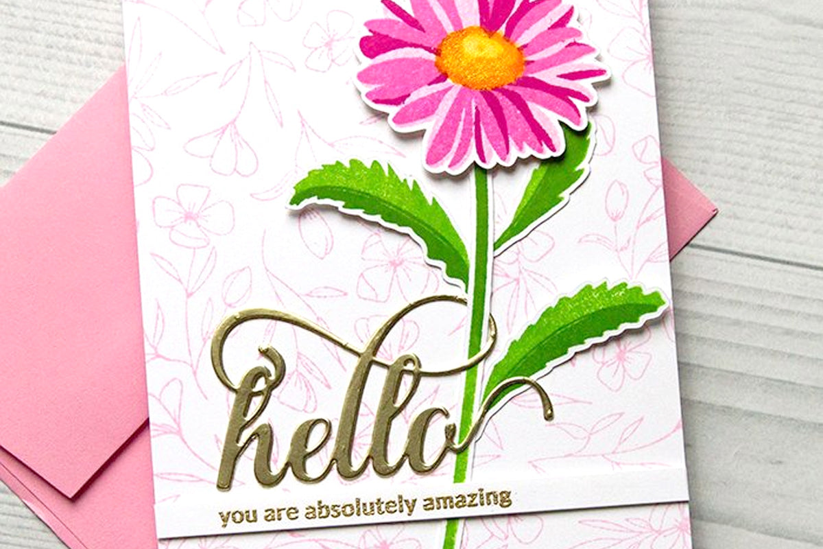 A beautiful floral card made by Jennifer McGuire