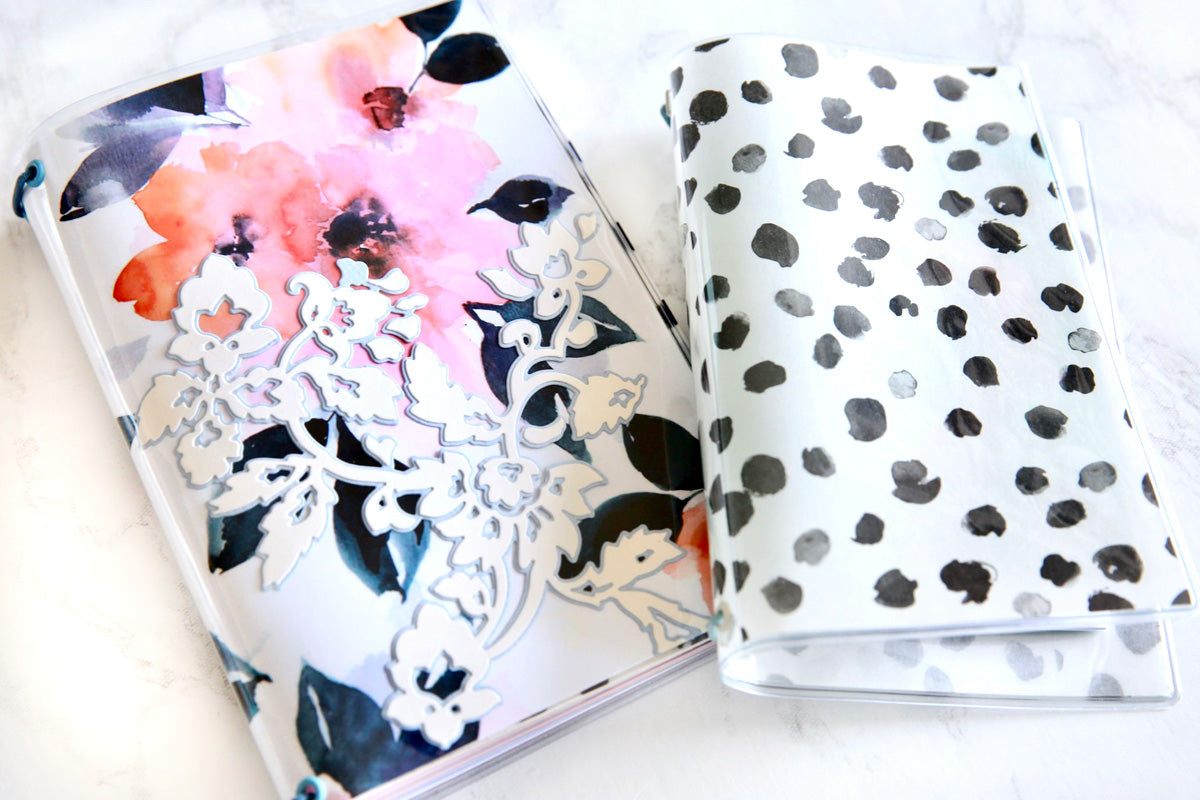 2 notebooks with DIY washi tape covers