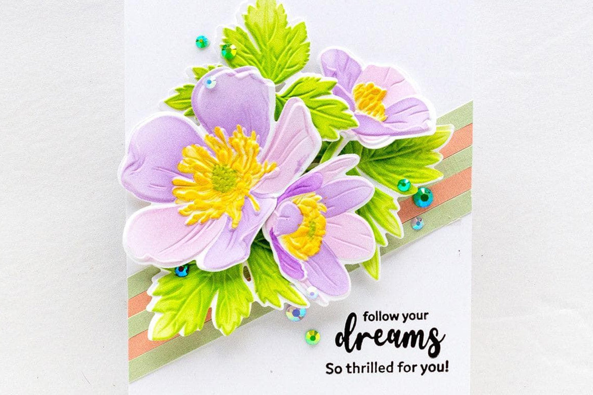 A card that inspires people to follow their dreams, created with the Craft Your Life Project Kit: Sweet Buttercups using the One-Go Paper Crafting System