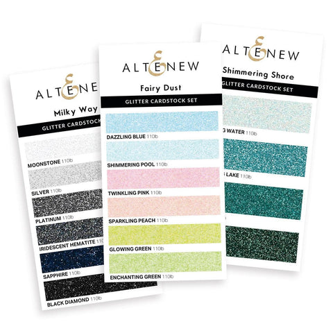 Altenew Silver Glitter Gradient Cardstock Set Dazzling Diamond 8 Sheets for  Easy Die Cutting Card Making Scrapbooking Journaling