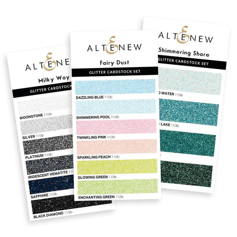 Altenew Sparkling Twilight Glitter Gradient Cardstock Bundle (internal: ALT7617-ALT7620)