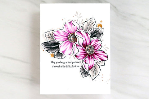 Create sympathy cards with this versatile and beautiful floral stamp set! 
