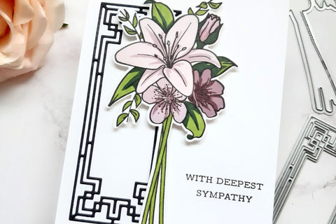 Another great cardmaking idea is to pair your floral die-cuts with an elegant frame! 
