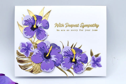 Another great sympathy card design idea is to use heat embossing! 