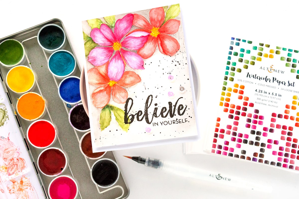 Looking for a way to level up your watercolor project? Black glue