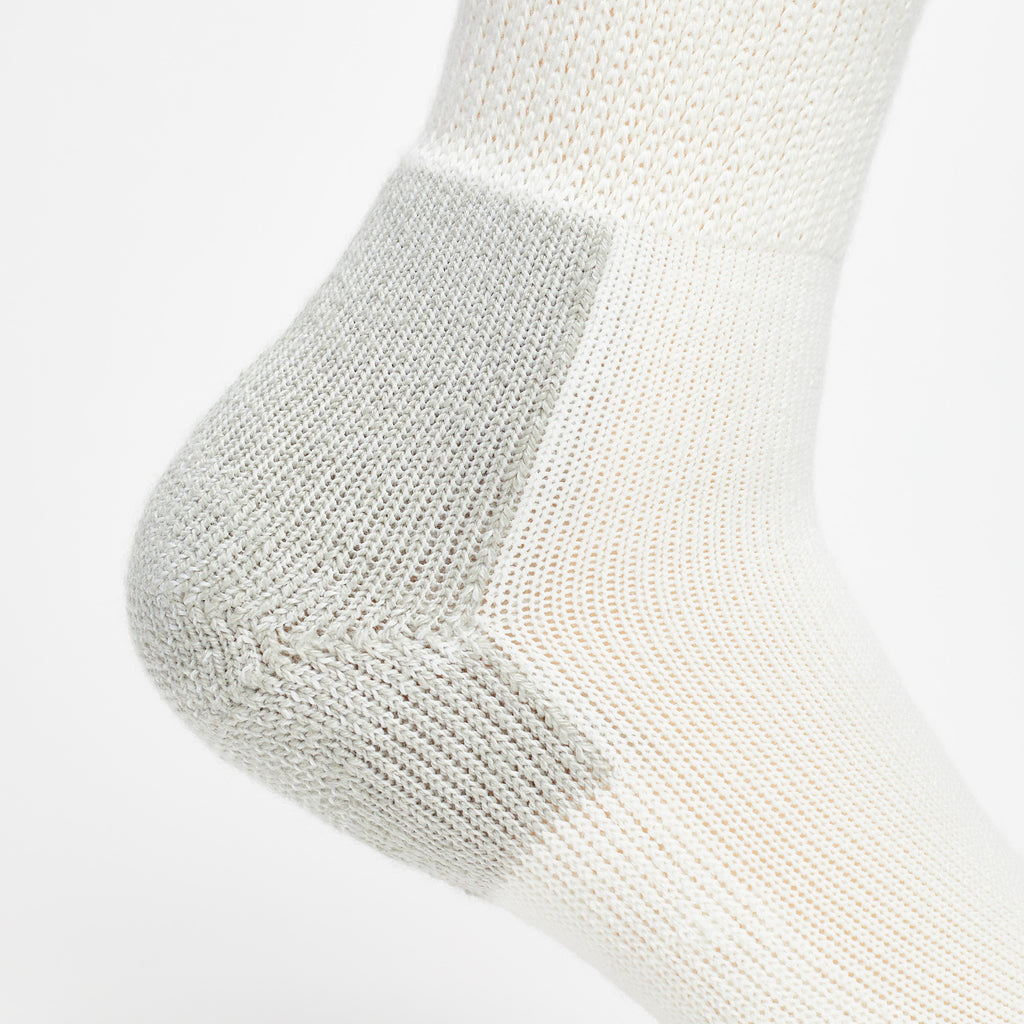 Thorlo Maximum Cushion Crew Running Socks | #color_white/platinum