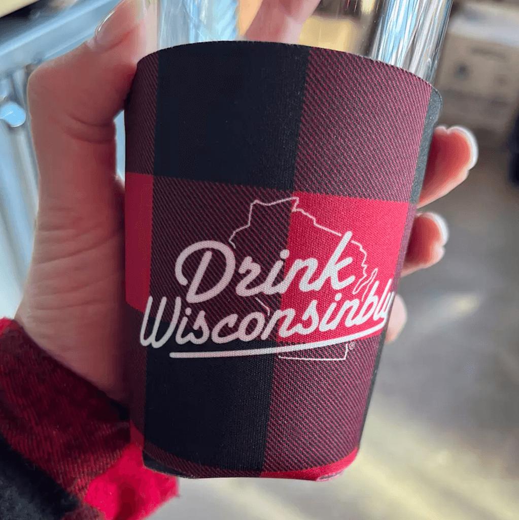 Plaid Logo Glass Can - Drink Wisconsinbly