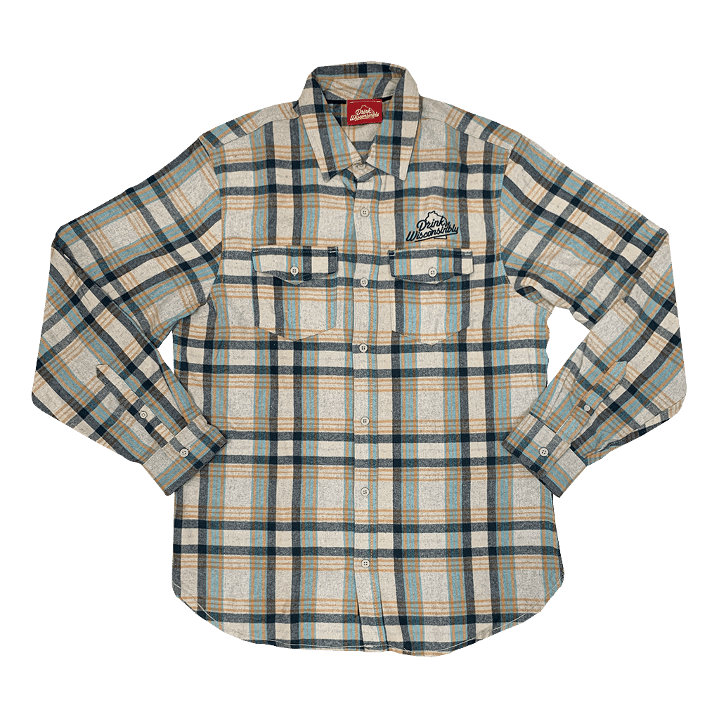 Drink Wisconsinbly Charcoal Buffalo Flannel Long Sleeve - Drink