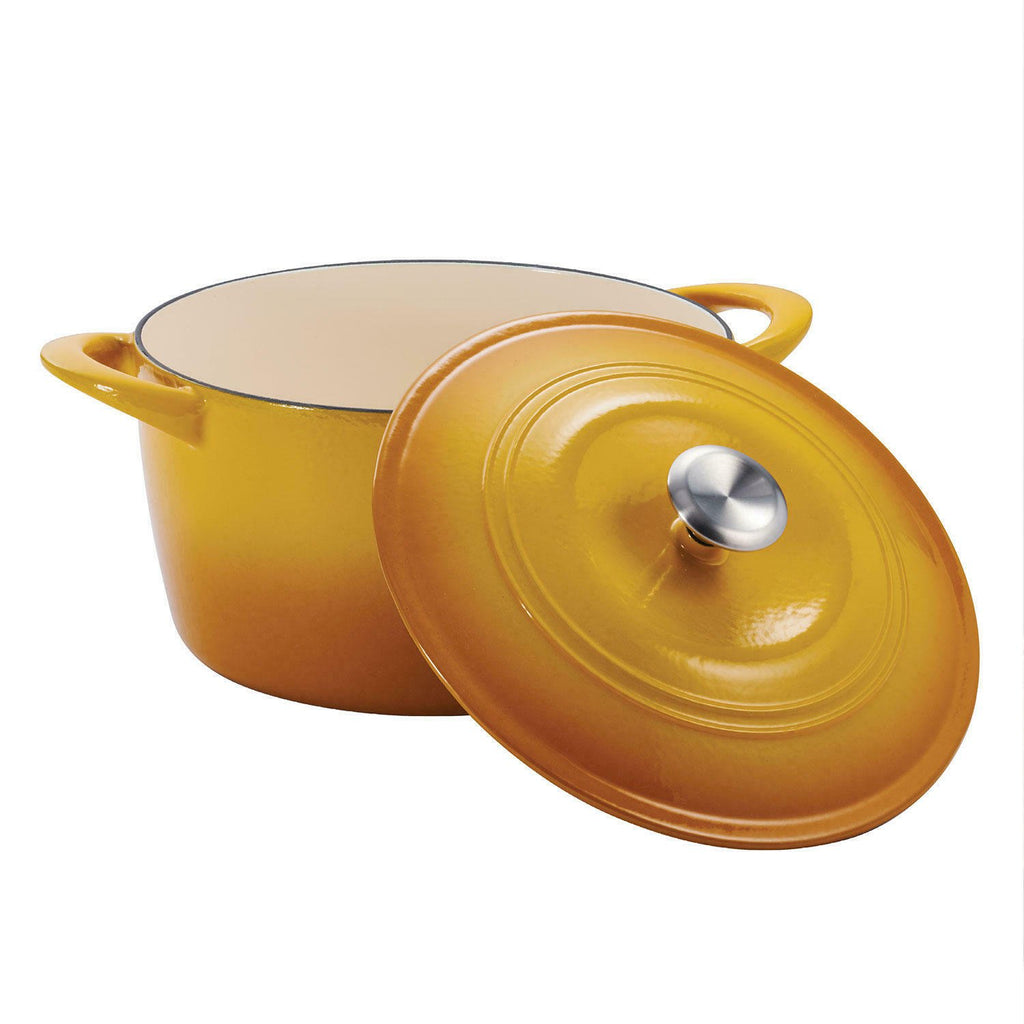 5.5 Qt Enameled Cast-Iron Series 1000 Covered Round Dutch Oven - Gradated  Cobalt