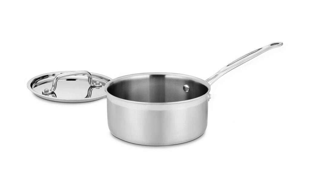 Cuisinart Multiclad Pro 1.5qt Tri-Ply Stainless Steel Saucepan with Cover -  MCP19-16N