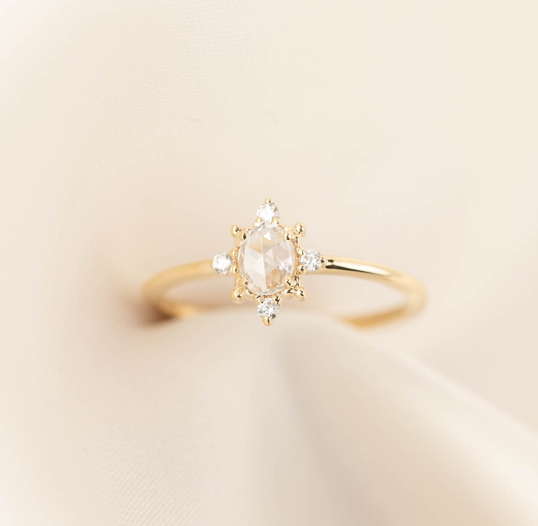 Hexagon Isabel Ring - Brilliant Cut Diamond – Envero Jewelry