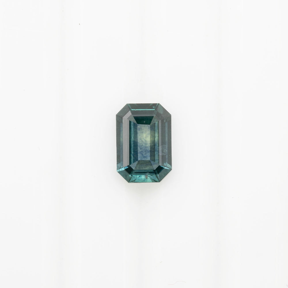 0.75ct Emerald Cut Blue Green Montana Sapphire