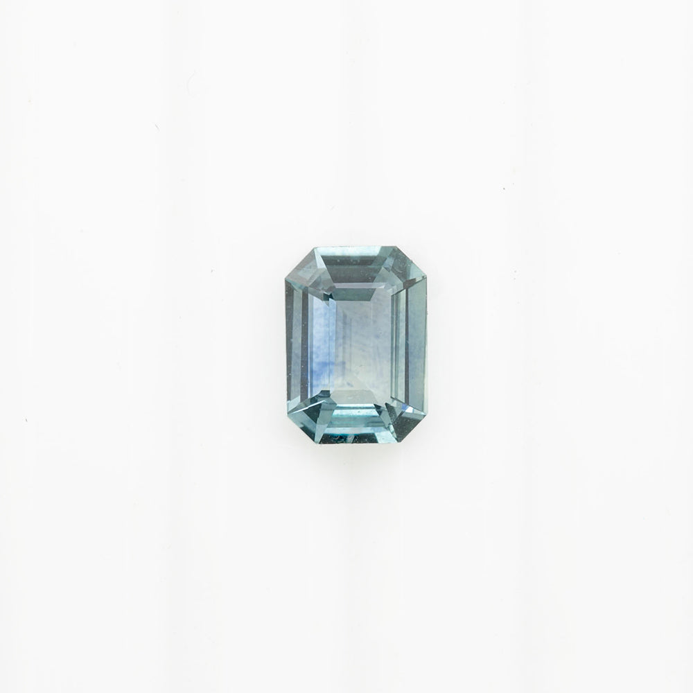 0.96ct Emerald Cut Light Blue Montana Sapphire