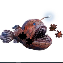 Load image into Gallery viewer, Anglerfish Deep Sea Shaped Floor Puzzle
