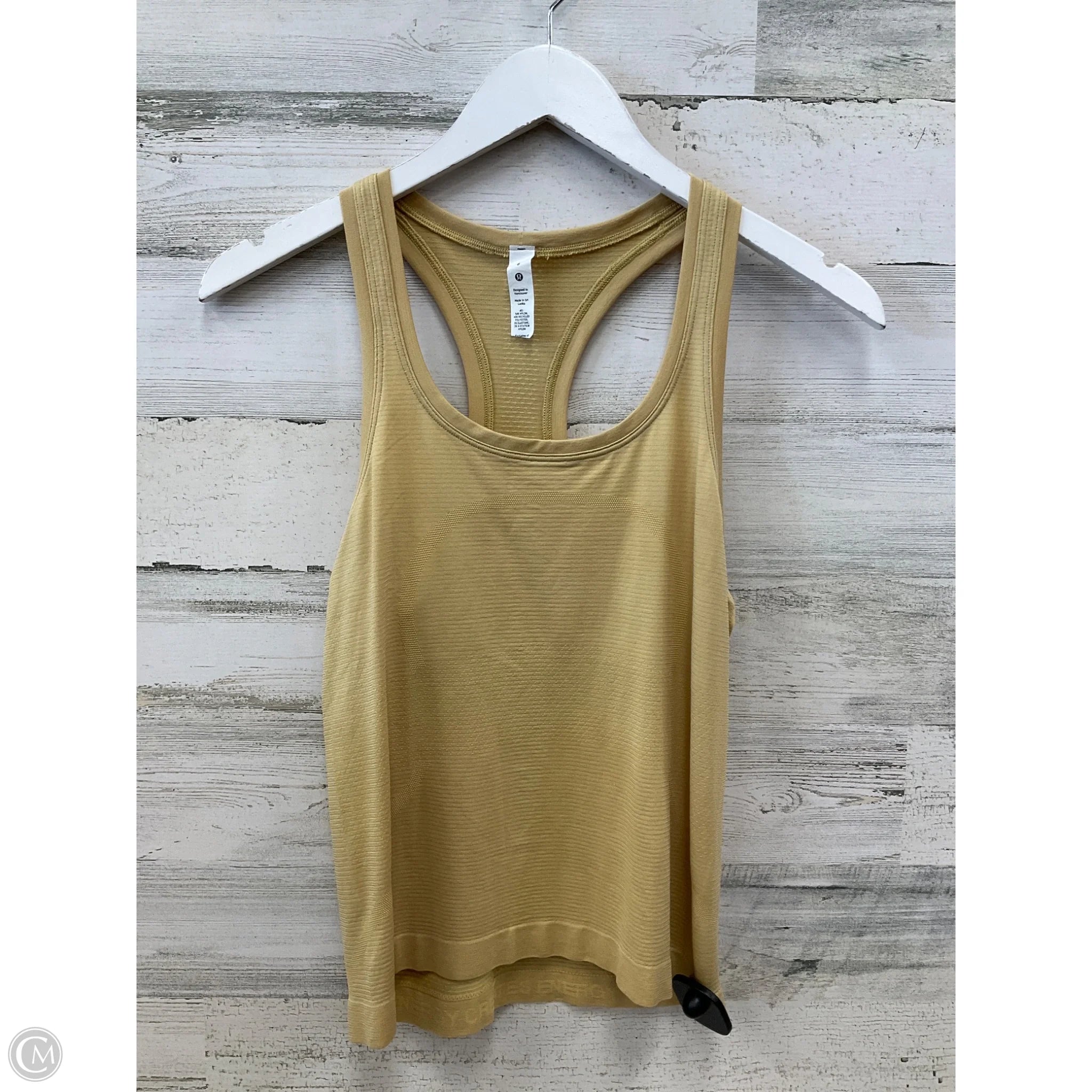 Athletic Tank Top By Lululemon In Yellow, Size: S