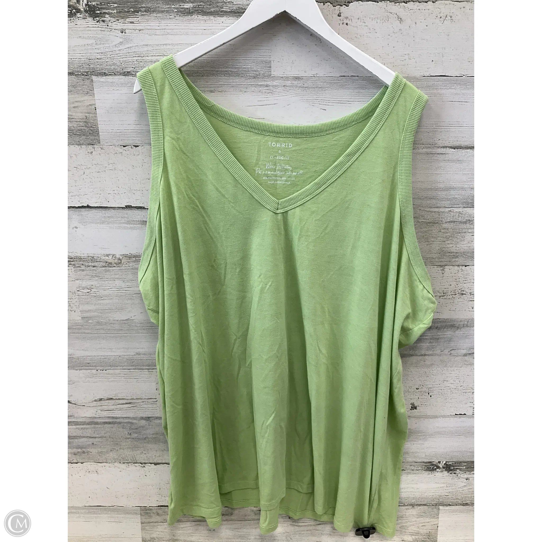 Top Sleeveless By Torrid In Green, Size: 4x