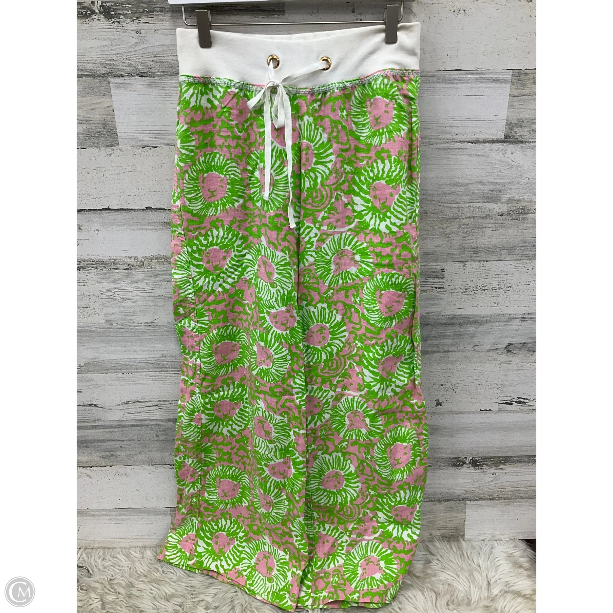 Pants Designer By Lilly Pulitzer In Green & Pink, Size: Xs