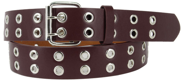 Double Grommet Leather Belt