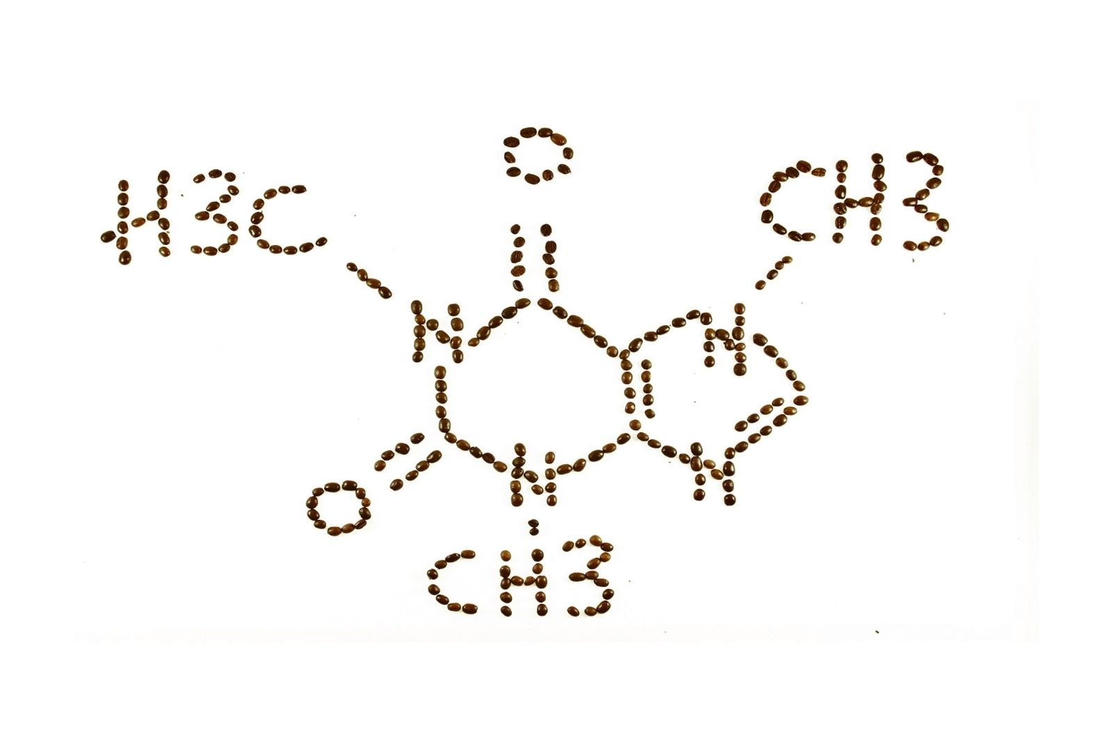 Bild zeigt die chemische Formel für Koffein 