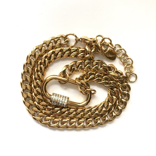 Sallee Cuban Carabiner Necklace