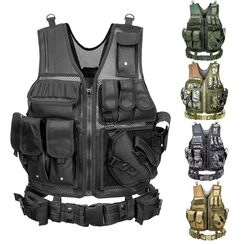 Acheter Lixada – gilet tactique militaire d'extérieur en Polyester, gilet  de chasse pour jeu de guerre Airsoft, pour Camping et randonnée