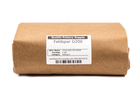 A bag of Feldspar G200, a good replacement for Custer Feldspar