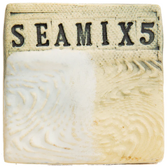 A test tile of Sea Mix 5 stoneware clay from Seattle Pottery Supply