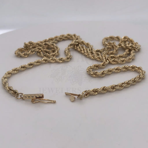 14K Yellow Gold 3.0m Round Snake Chain 22 Inches