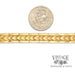 Wheat pattern 22k gold bracelet quarter for scale