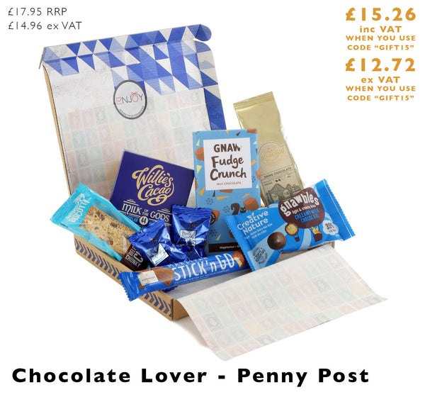 Penny Post Chocolate Lover - letterbox friendly gift box. 