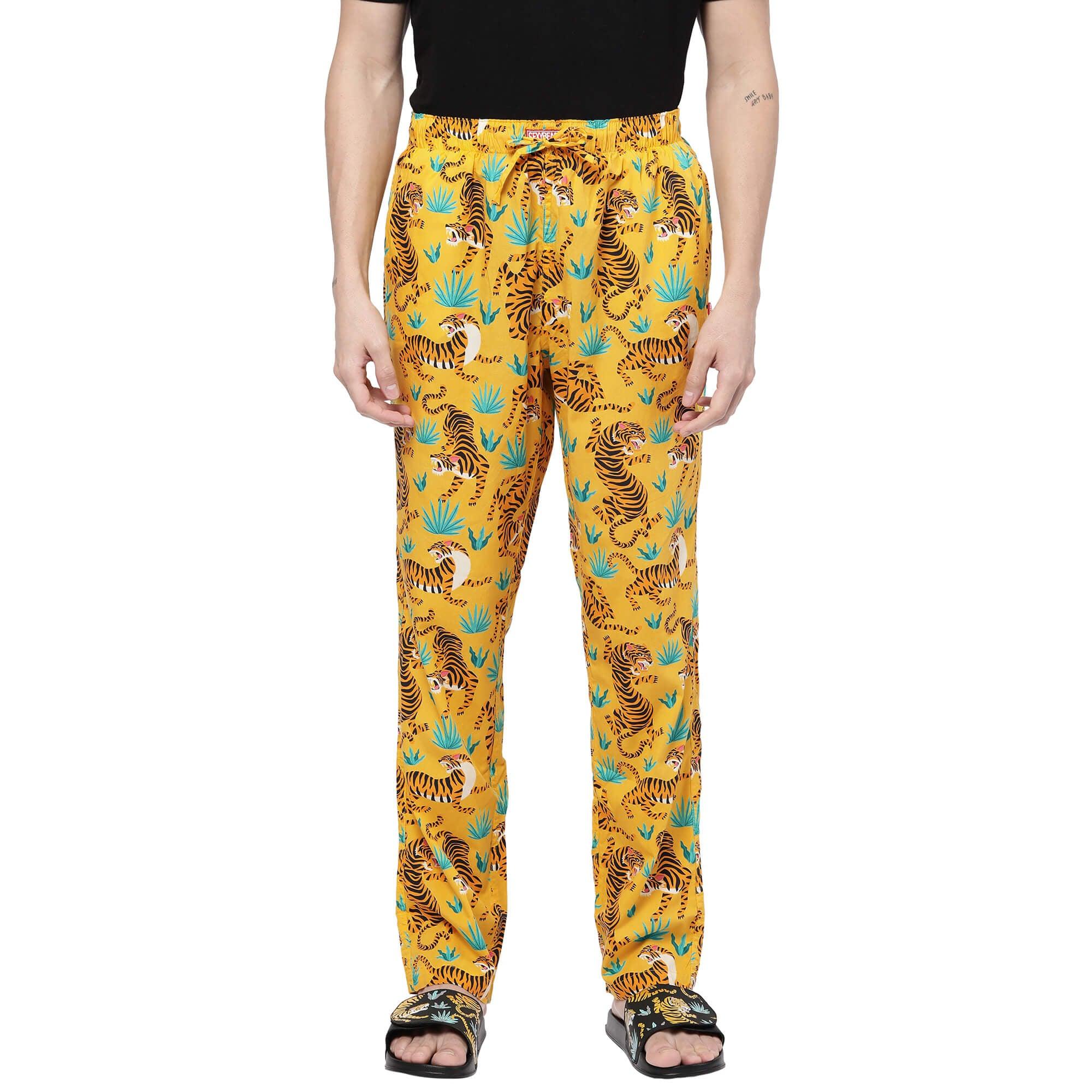 Yellow Tigers Pyjamas For Men – Sexy Beast