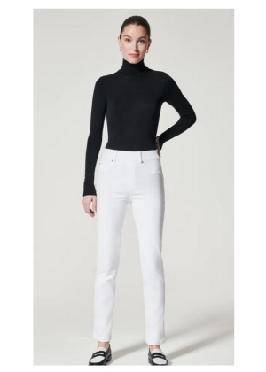 Spanx Straight Leg White Jeans