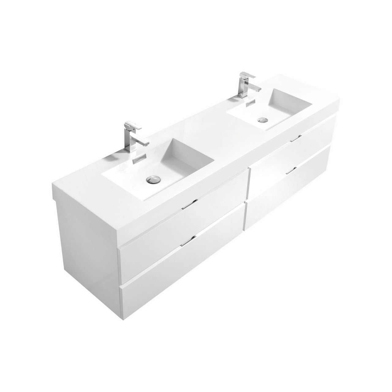 Bliss 72" Double Sink Wall Mount Modern Bathroom Vanity - Bathify.ca product image