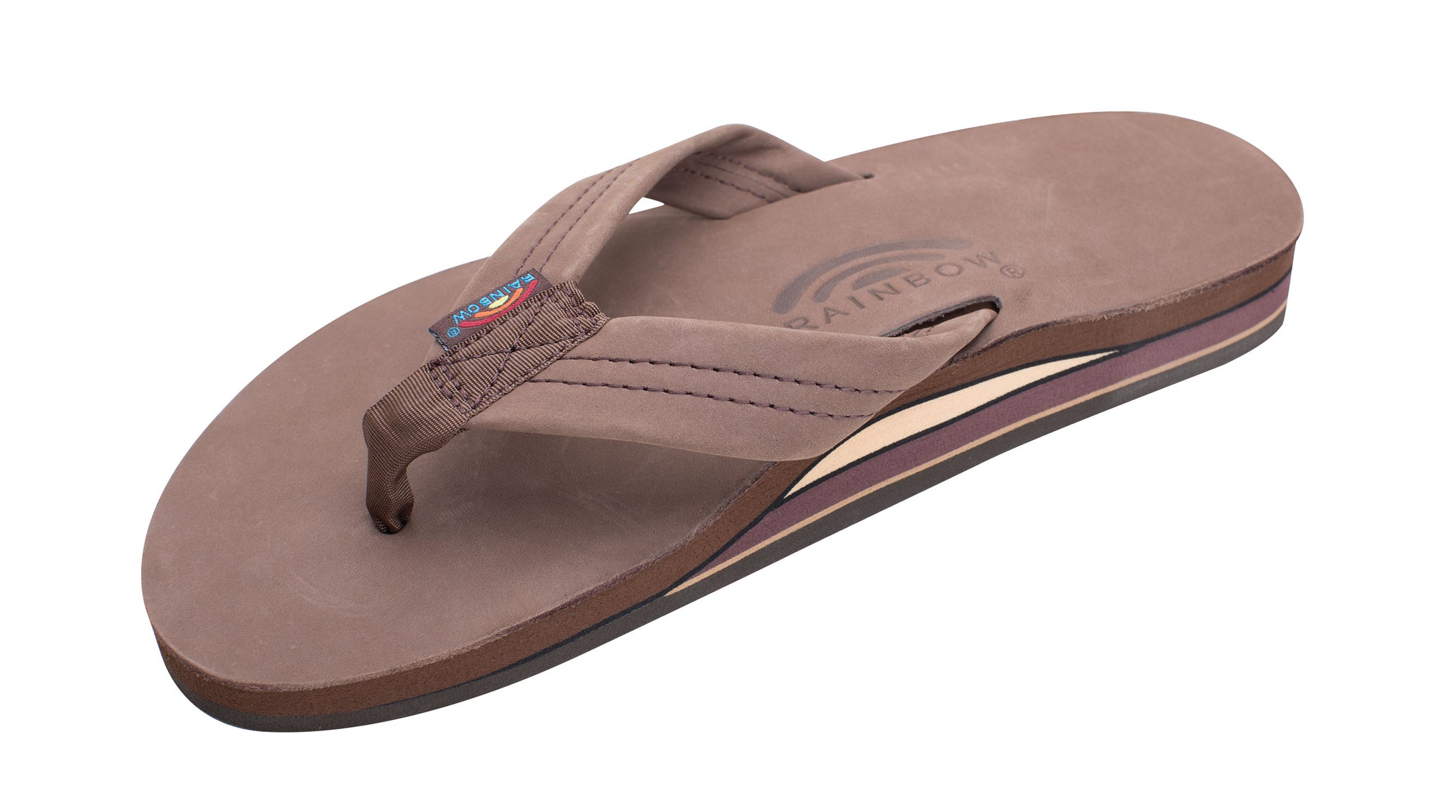 rainbow double arch flip flops