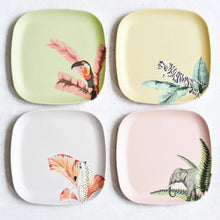 Load image into Gallery viewer, Animal Square Bamboo Plates (Set of 4) - Alfresco Dining Company Ltd

