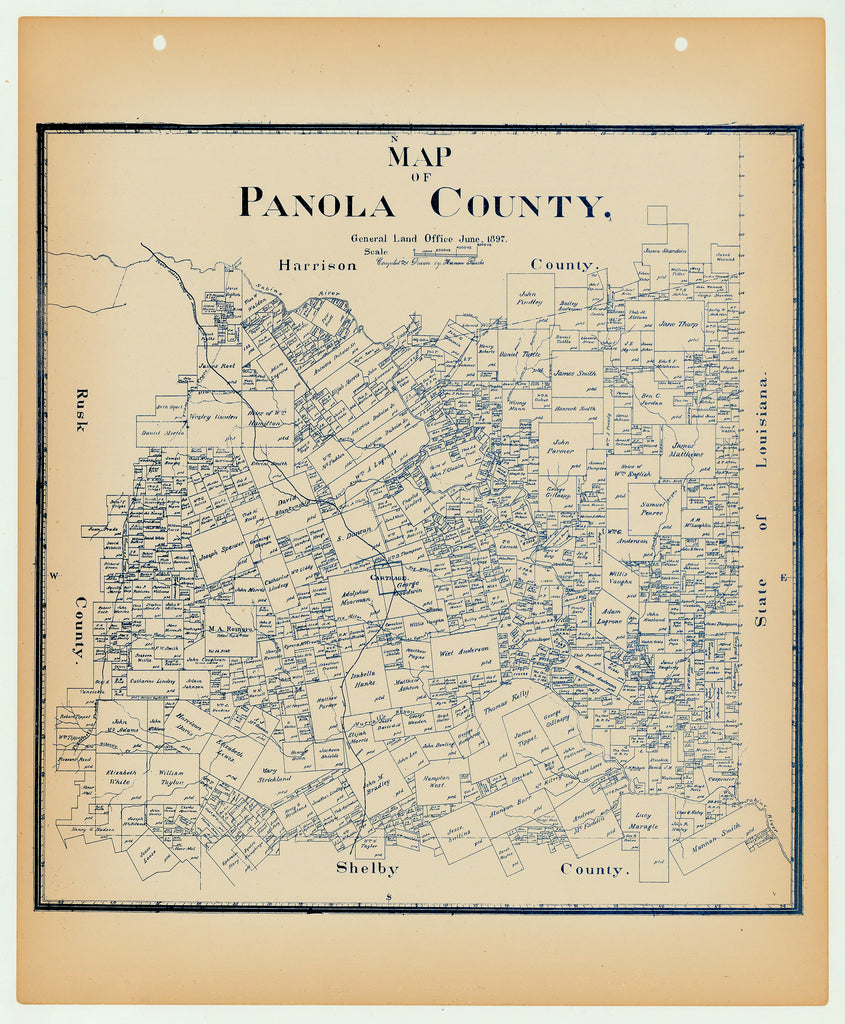 Panola County Texas General Land Office Map Ca 1926 The   Panola 1024x1024 