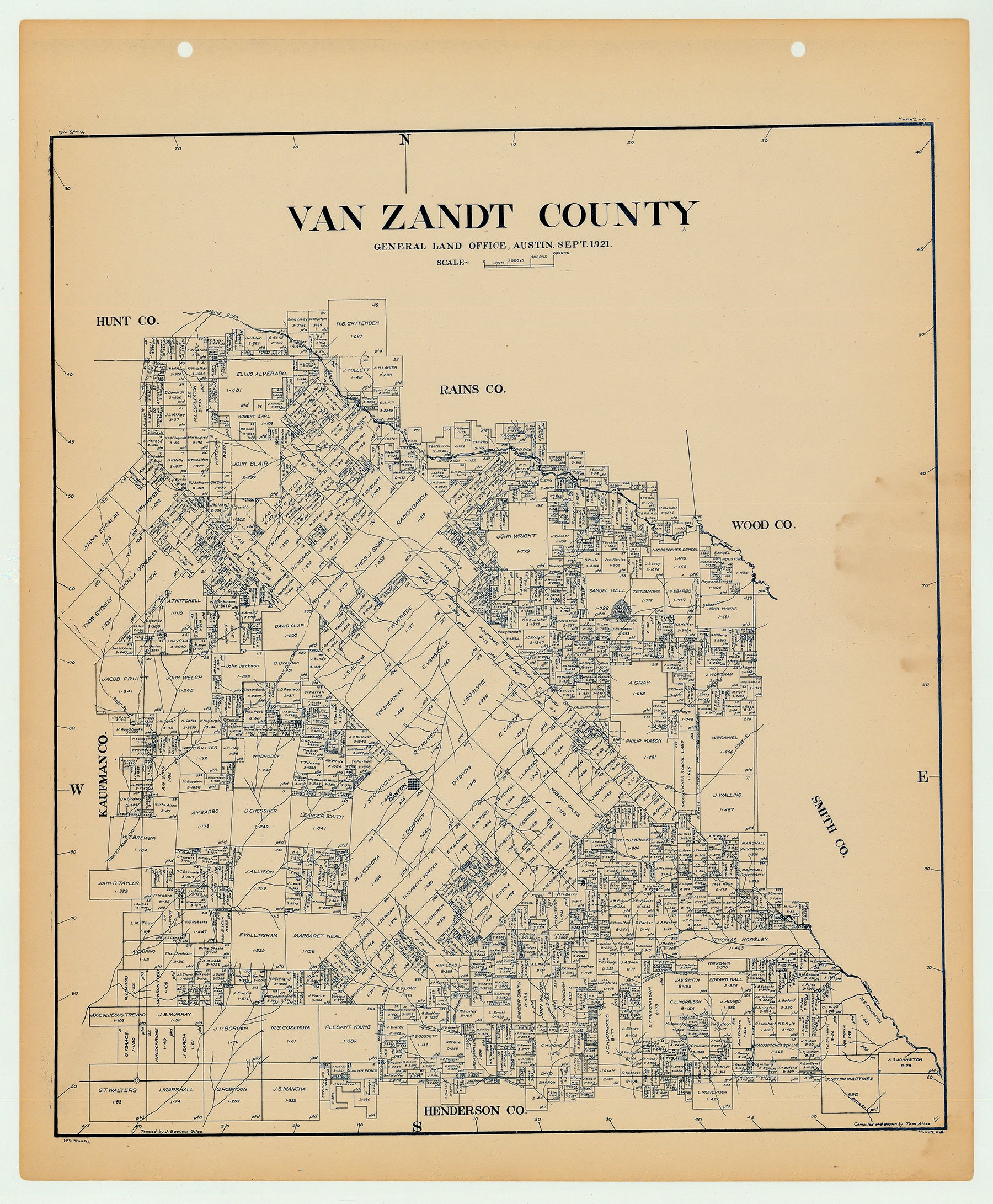 Van Zandt County Map Van Zandt County - Texas General Land Office Map Ca. 1926 – The Antiquarium  Antique Maps | Quality Custom Picture Framing