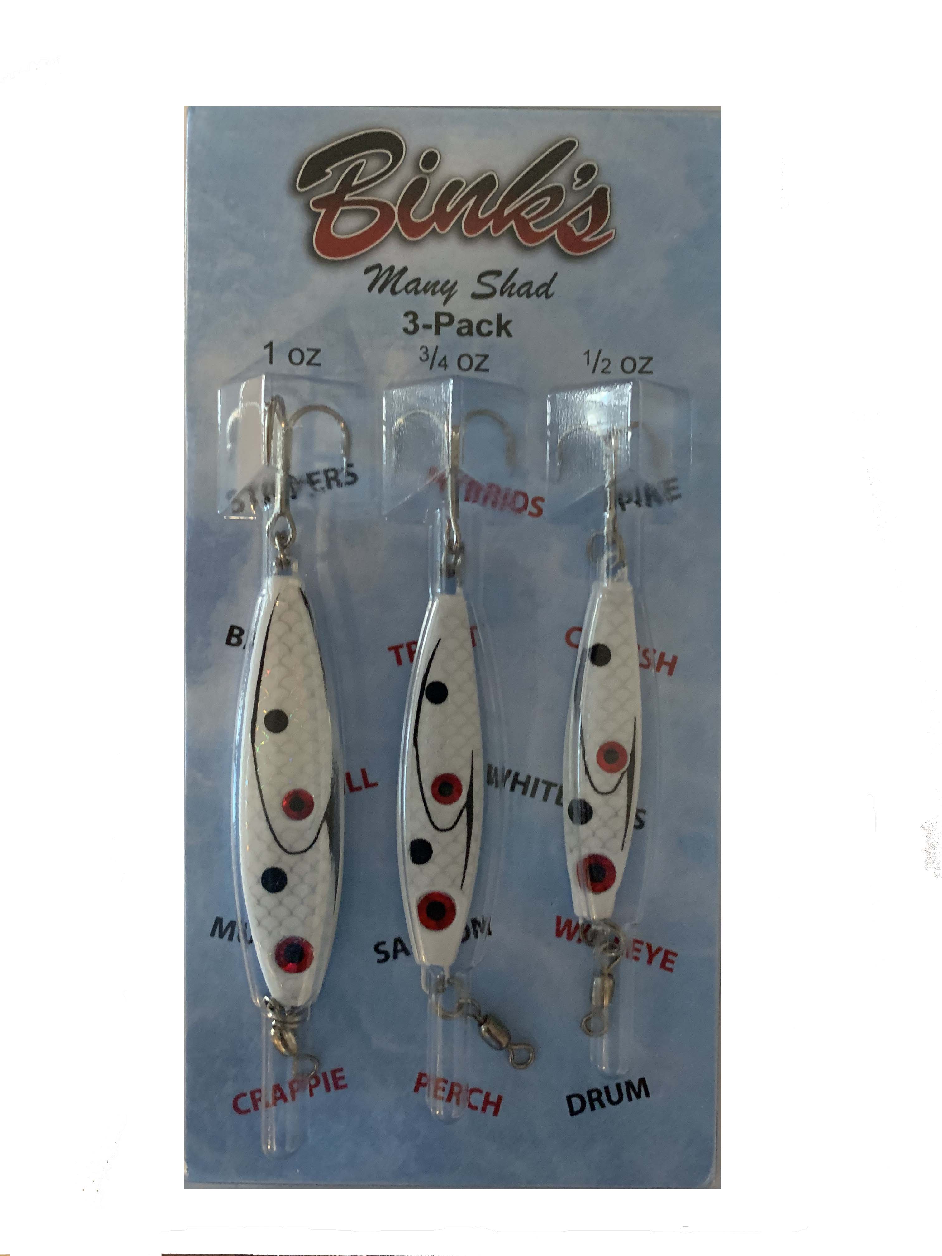 White Many Shad 3 Pack Binks Pro Series Spoons 